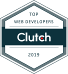 Top web developers on clutch badge